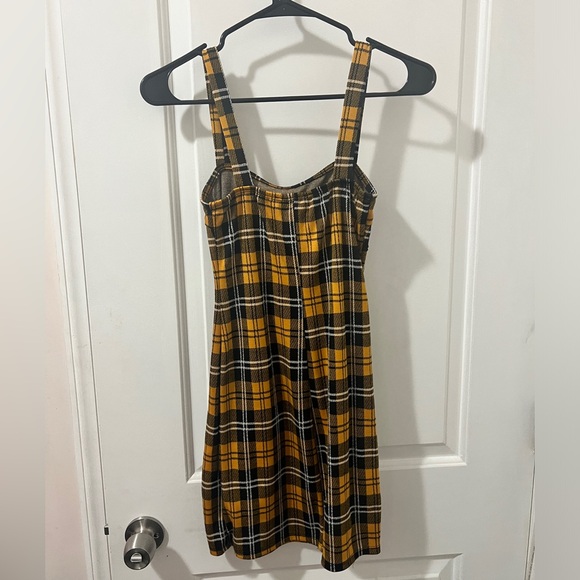 Vintage Tank Dress Yellow Black and White - Picture 2 of 2
